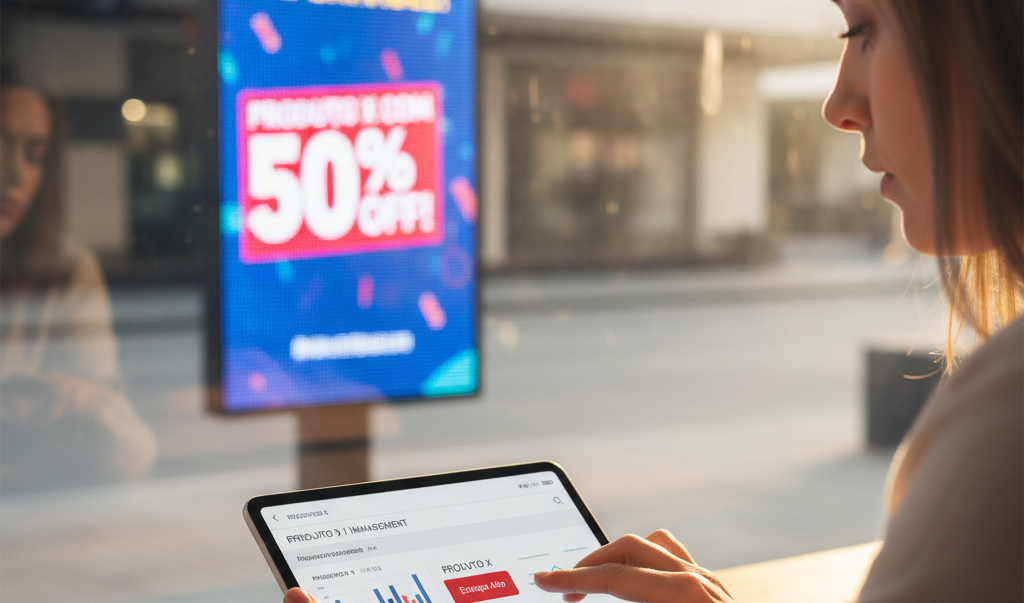 O nível mais alto de inteligência: seu painel de LED vendendo o que sua empresa mais precisa desovar.