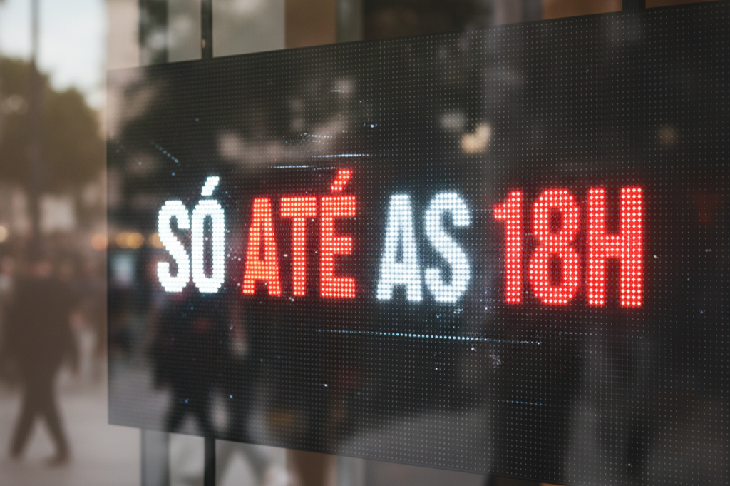 Aproveite o fluxo de pedestres para criar gatilhos de urgência que convertem visitas em vendas.